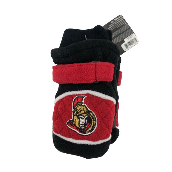 NHL | Ottawa Senators Children's Winter Mittens | Black & Red | Size 2-3x - Picture 3 of 3